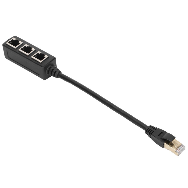RJ45 Ethernet Adapter Cable Extension 1 to 3 Port Excellent