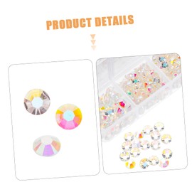 WOONEKY 3000pieces Nail Gems Charms Box Flatback Rhinestones for DIY Manicure Nail Art Decor