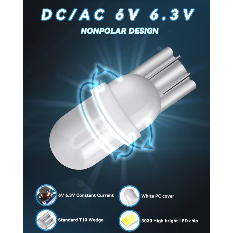 Keiurot 555 Bulb DC AC 6V 6.3V for Pinball Led
