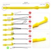 TOPIND 3Pcs Plastic Hook Disgorger Set Hook Remover Hair Rig