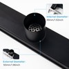 Heaorld 24 Inch Linear Shower Drain Matte Black, Rectangular Shower
