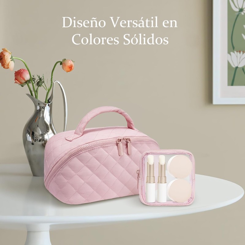 Bolsa de Maquillaje de Viaje, Neceser de Maquillaje para Mujer,