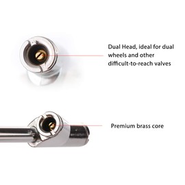 CZC AUTO Tire Pressure Gauge Heavy Duty Straight-on Foot Dual Head Chucks Auto Service Gage Air Gauge 10-150PSI 100-1000KPa for Truck Car RV Van (10 Packs, Silver)