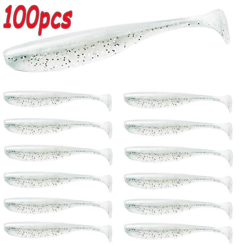 100 Pcs Fishing Soft Bait Swimbaits Lures Soft Plastic Fishing