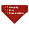 Funny Dog Christmas Clothing Naughty Nice I Can Explain Small
