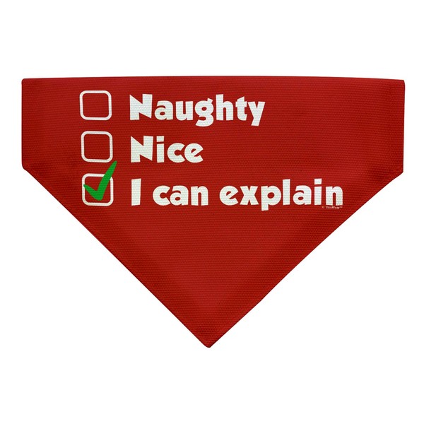 Funny Dog Christmas Clothing Naughty Nice I Can Explain Small