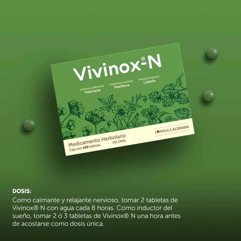 Vivinox-n Medicamento Herbolario 100 Tablet