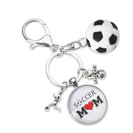 Football Mum Keychain Gift for Mother Birthday Gifts for Mum Soccer Keychain for Women Sister I Love You Gifts for Mum from Daughter Son StepMum Long Distance Gifts for Mommy Mother in Law