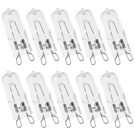 SQXBK 10PCS 120V20W G9 Halogen Light Bulbs Small Light Bulbs G9 Bulbs for Chandeliers, Microwave Oven, Bathroom Light Bulbs, Range Hood Lights