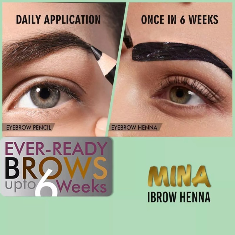 MINA Tinta Henna Para Cejas Semi Permanente 3 Sobres