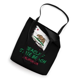 Seacliff State Beach California Paint Splatter Flag Vacation Tote Bag