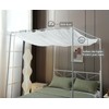 WANFASO Pleated White Sheer Canopy Bed Curtains for Top of