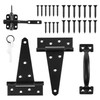 Heavy Duty Gate Hardware Kit,with Self Locking Gate Latch,2 PCS