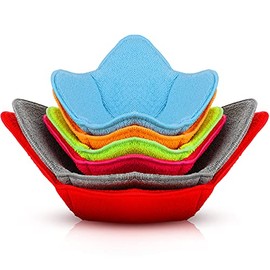 6 Pieces Multi Color Microwave Safe Bowl Huggers Microwave Plate Holder Hot Bowl Holder Microwave Safe Bowl Holder Protect Your Hands from Hot Dishes for Heating Soup