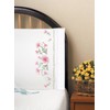 Tobin Stamped Pillowcase Pair for Embroidery, 20 by 30-Inch, Gloriosa