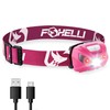 Foxelli Rechargeable LED Headlamp - Super Bright, Lightweight, and Comfortable