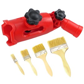 Multi-Angle Paint Roller Extension Pole Holder, Extendable Paint Brush Holder with 180° Rotation, Long Reach Paint Brush Tool with 4 Size Brush for High Ceilings Corners