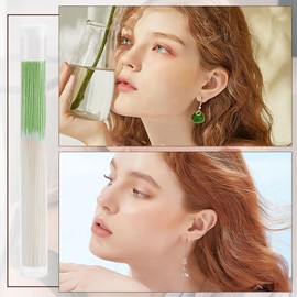 180PCS Ear Piercing Cleaner Floss,Earring Cleaner for Pierced Ears,Piercing Bump Treatment,Ear Piercing Cleaner,Piercing Cleaner,Piercing Aftercare,Ear Piercing Earring,Earring Cleanerear Hole Cleaner