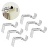 6PCS Curtain Rod Brackets Iron Adjustable Window Curtain Rod Support