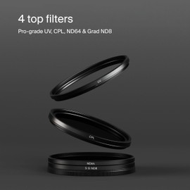 Urth 46mm 4-in-1 Lens Filter Kit (Plus+) - UV, Circular Polarizing (CPL), Neutral Density ND64, Soft Grad ND8, Multi-Coated Optical Glass, Ultra-Slim Camera Lens Filters