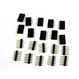 POPESQ® #A1787 Female Header and Pin Header Kit 2.54 mm 6-Pin Straight Pack of 10