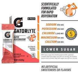 Gatorlyte Rapid Rehydration Powder Pack Of 3 18 Sticks Orange Cherry Lime Wat...