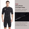 Lemorecn Wetsuits Mens Front Zip Neoprene 3mm Shorty Diving Suit(CA3016black-L)