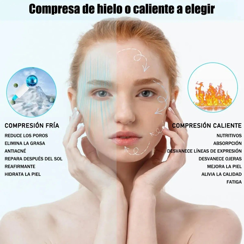 Masaje Facial Con Bola De Hielo Y Tratamiento Para Ojos