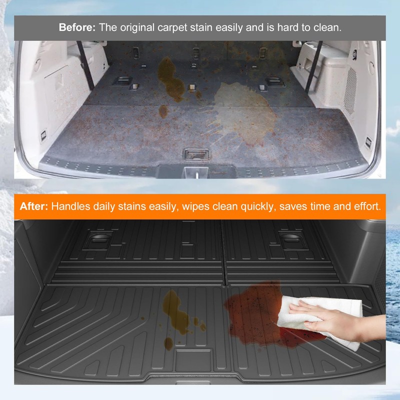 powoq Cargo Mat Compatible with 2009-2015 Honda Pilot Trunk Mat