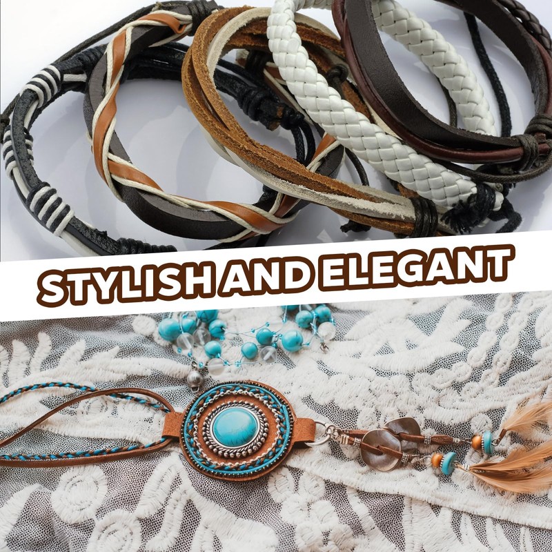 Dtoterul Leather Cords For Jewellery Making, Leather Necklace Cord, leather