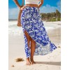 CUPSHE Women's Skirt Floral Print Maxi Skirt High Waist Side