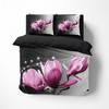 FEBE 3D Bed Linen Lily Flower Duvet Cover Set 135