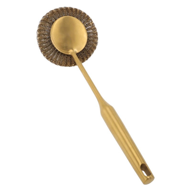 Long Handle Steel Wool Scrubber Deep Clean Rustproof Stainless Steel