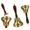 Solid Brass Hand Bell with wood handle Decorative Brass Hand