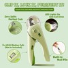 3PCS Cat Grooming Kit, Nail Clipper Trimmer with LED Light