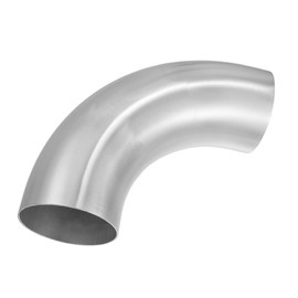 HEROFFIX Universal 90 Degree Bend Elbow Intercooler Pipe Air Intake Tube, 4" OD, 102mm OD, Leg Length 4", 100mm Leg Length, 6061 Aluminum Alloy, Silver Tone Replace Parts