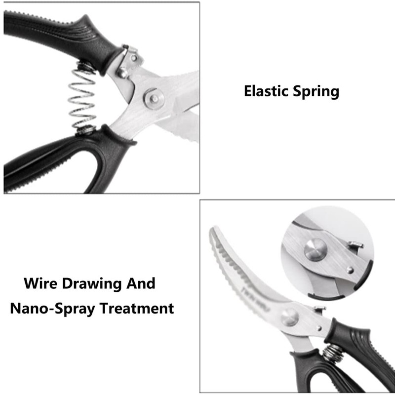 TopHomer Heavy Duty Kitchen Scissors, Stainless Steel Poultry Shears Multipurpose