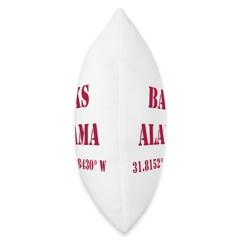 Banks Alabama Coordinates Souvenir Throw Pillow