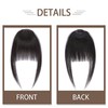 SEGO Clip in Fringe Real Human Hair Extensions [#1B Natural