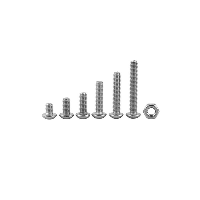 230 unids Tornillos y Tuercas Set M3 Metric Acero Inoxidable