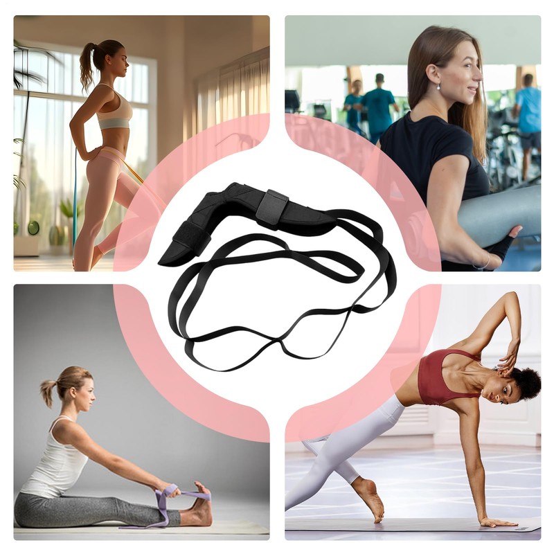 Stretch Strap, Yoga Straps for Stretching, Exercise Bands Adjustable Resistance