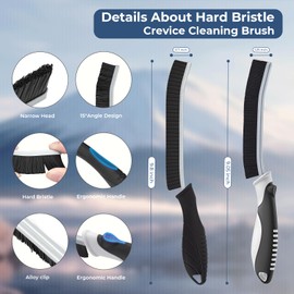 TQRR Badezimmer Lückenreinigungsbürste-Hartborsten Eckenreinigungsbürste, Fugenbürste, Reinigungswerkzeuge Für Bad, Dusche, Toilette, Haushalt, Küche, Badewanne (6, Flechtenblau)