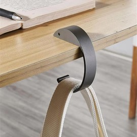Curtain Hook Adjuster and Table Hook Bag Hanger - Made of Corrosion Resistant Zinc Alloy, Lightweight and Compact, with Anti-Slip Rubber Pad, Load Capacity 20kg, Can be Used as Bag or Luggage Hook