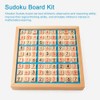 Wooden Sudoku Board Game with Drawer 81-Grid Chessboard Educational Puzzle