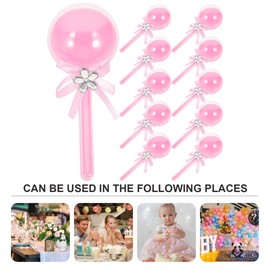BESTonZON 12Pcs Fillable Baby Shower Candy Boxes 5.51X2.36X2.36In Plastic Lollipop Shape Party Favor Containers with Clear Lid for Wedding Gender Reveal and Celebration