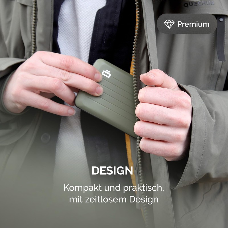 Aluminium Card Case with Metal Closure, RFID Protection Against Fraud