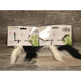 Pet Central (Sale) Set of 4 Skitter Critters Cat Toy Mice, Black & White