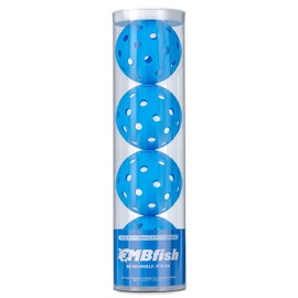 MBFISH Pickleball Pickle Ball 4 Pack Balls 40 Holes for Outdoor Meet Specifications High Bounce Blue