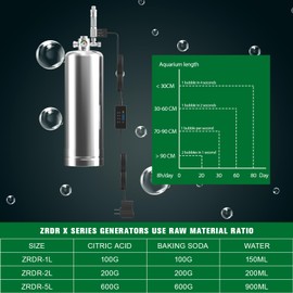 ZRDR Aquarium Co2 Generator System New Upgraded Automatic Timing Motor Valve 5L with Pressure Gauge Bubble Counter for Aquarium Plants，Stable Output