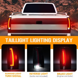Youxmoto LED Tail Lights Fit for Chevy Suburban 1500 2500 2007-2014 | Tahoe 2007-2014 Rear Taillights Lamps | Does Not Fit Barn Door & Hybrid Models